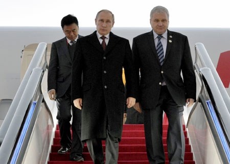 Tổng thống Nga Putin tới Bắc Kinh hôm 9/11/2014.
