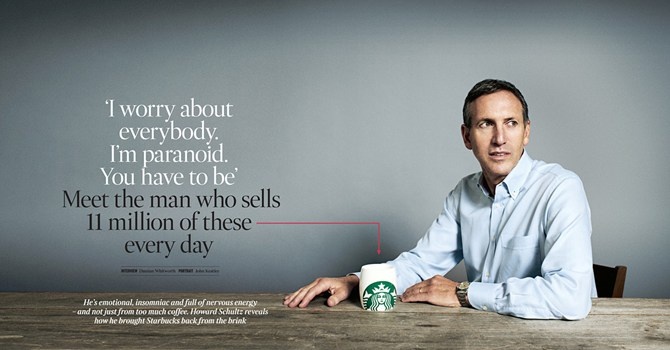 Howard Schultz, ông chủ của Starbucks từng rất nghèo khó.