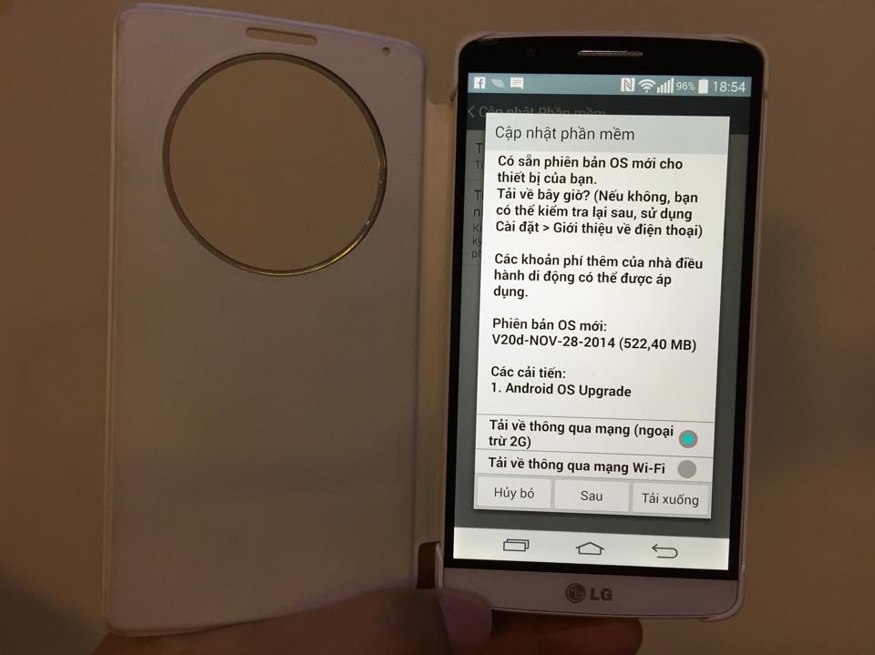 Bản Android 5.0 Lollipop cập nhập lên với gói dung lượng hơn 500 MB.