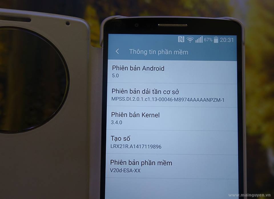 Thông báo thấy LG G3 chính thức lên Android 5.0 thành công.