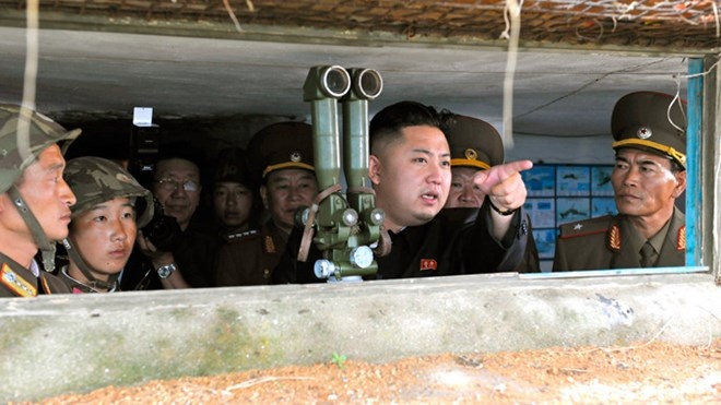 Kim Jong Un chi dao quan doi Trieu Tien huan luyen mua Dong hinh anh