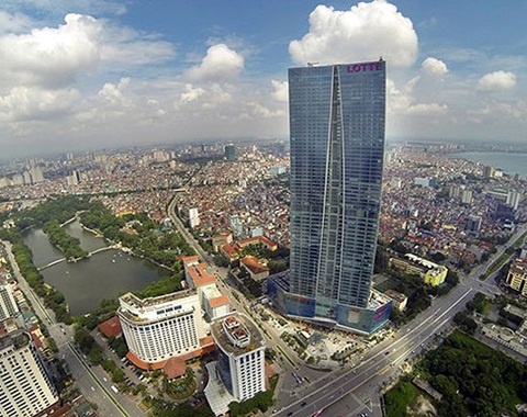 Lotte Center Ha Noi 'e' 75% dien tich van phong hinh anh