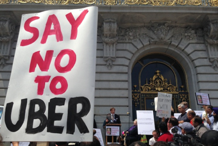Những cuộc biểu tình phản đối Uber vẫn thường xuyên diễn ra tại các thành phố lớn nơi Uber Taxi tập trung hoạt động.