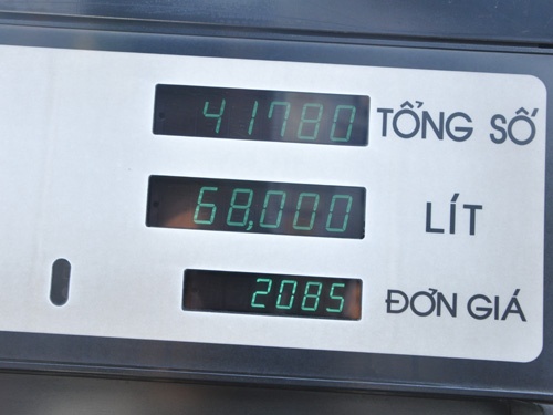 Kết quả đo được của xe Ford này là 68 lít.
