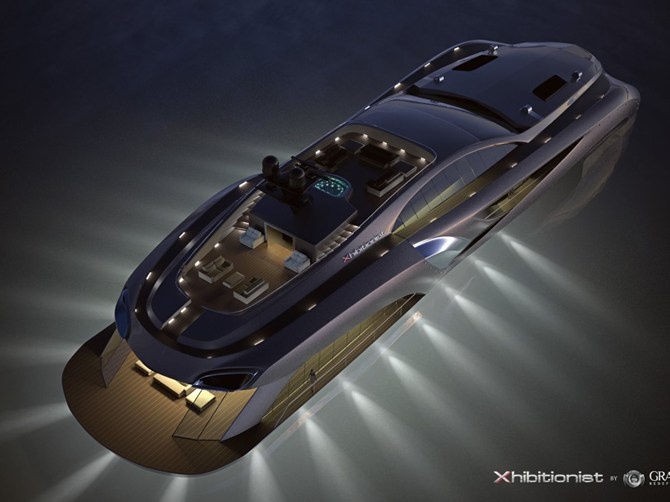 Hệ thống đèn LED dưới nước cho phép toàn bộ du thuyền phát sáng vào ban đêm. Ngoài ra, để du thuyền trở nên hoàn hảo những nhà thiết kế đã đặt một chiếc piano Steinway trong phòng chính và một bể sục trên tầng thượng.