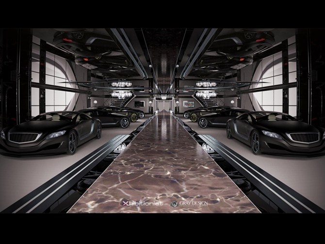 Cũng như một phòng trưng bày xe hơi nổi trên mặt nước.