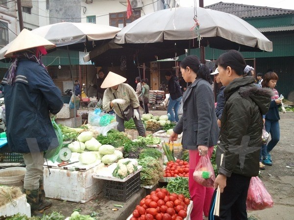 Ha Noi: Ret dam keo dai day gia rau xanh tang manh hinh anh