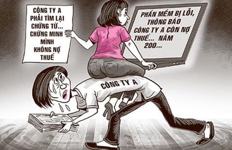 Doanh nghiep bong dung no thue hinh anh