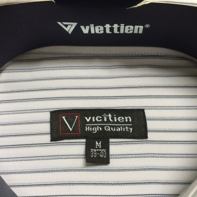 Tem áo sơmi Việt Tiến giả mạo.