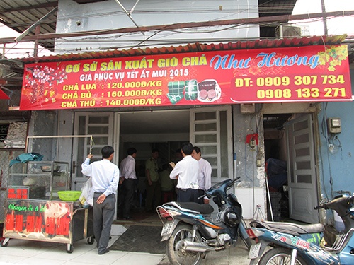 Mặt tiền cơ sở giò chả Như Hương.