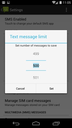 Bạn có thể chọn số lượng tin nhắn tối đa được lưu trong thread trước khi chúng bị xóa.