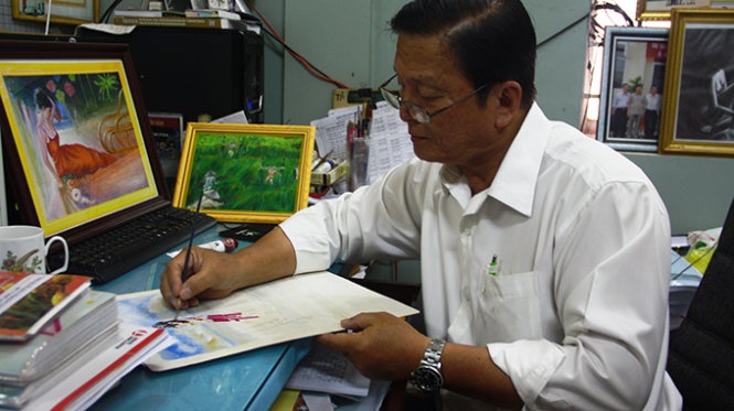 Sau giải phẫu tử thi, ông Minh phải vẽ tranh để không bị ám ảnh bởi những hình ảnh ghê rợn của tử thi.