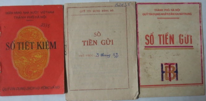 Ba sổ tiết kiệm ông Lê Minh Toán gửi quỹ tín dụng từ năm 1990.