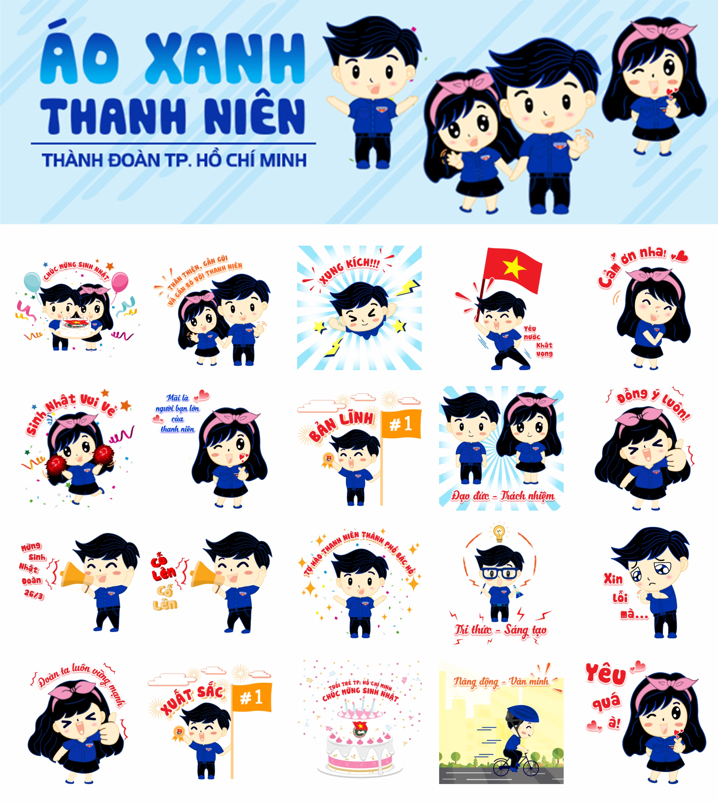 Thành Đoàn ra mắt sticker ảnh 1 Thanh Doan ra mat sticker anh 1