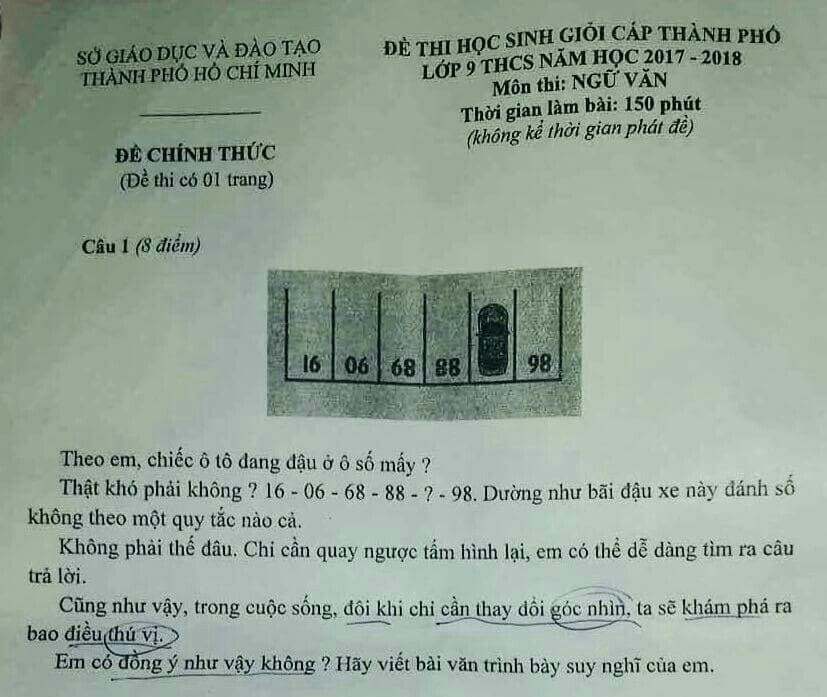 Cau hoi Toan vao de thi hoc sinh gioi Ngu van o Sai Gon hinh anh