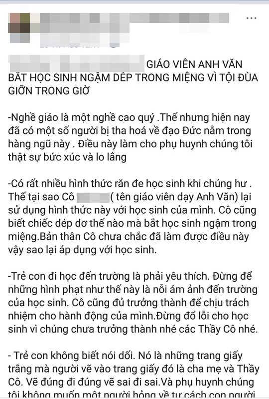 cô giáo phạt ngậm dép ảnh 1 co giao phat ngam dep anh 1