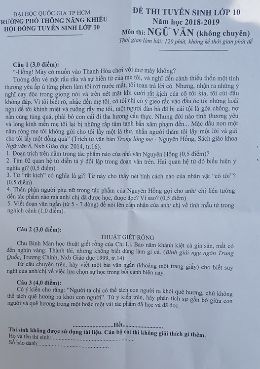 thi vao 10 o Sai Gon anh 1