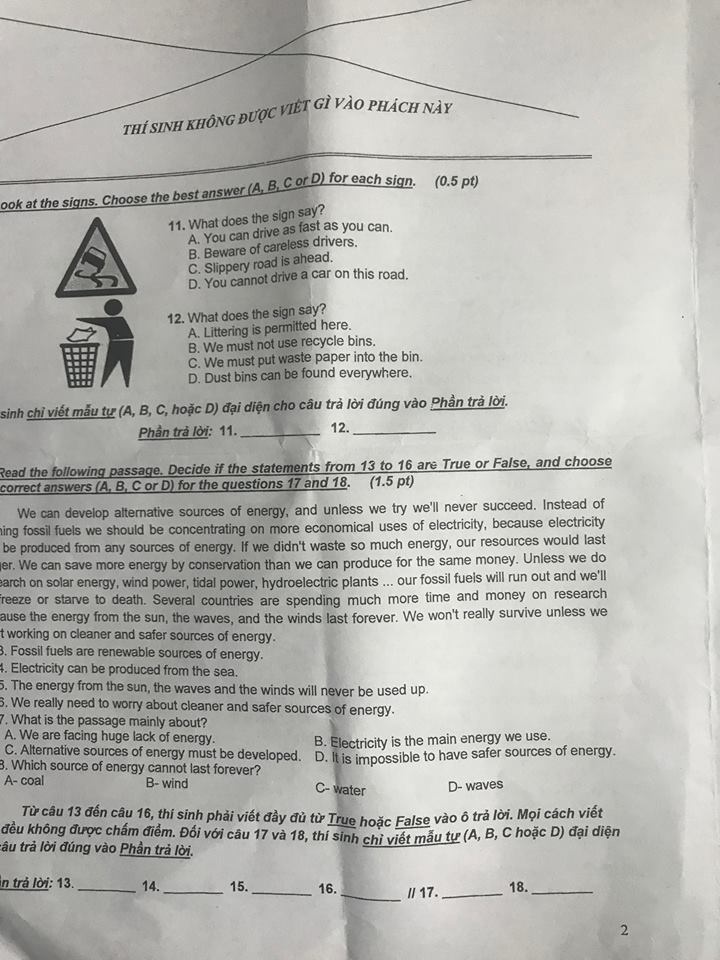 de thi tieng Anh vao lop 10 anh 2