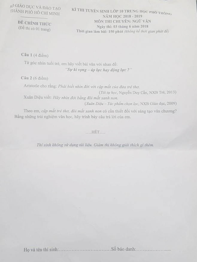 de thi chuyen Van vao lop 10 anh 1