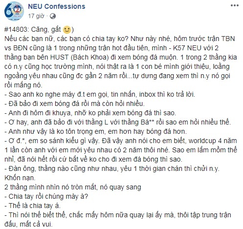 chia tay người yêu vì mê xem đá bóng ảnh 1 chia tay nguoi yeu vi me xem da bong anh 1