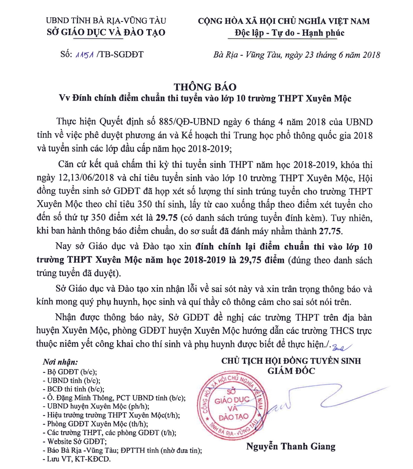 điểm thi lớp 10 tỉnh Vũng Tàu ảnh 1 diem thi lop 10 tinh Vung Tau anh 1