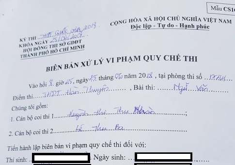 Thi sinh bi dinh chi, So GD&DT TP.HCM van bao cao thi nghiem tuc hinh anh