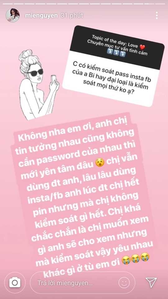 mie nguyễn nói về bạn trai tư vấn tình cảm cho fan ảnh 4 mie nguyen noi ve ban trai tu van tinh cam cho fan anh 4