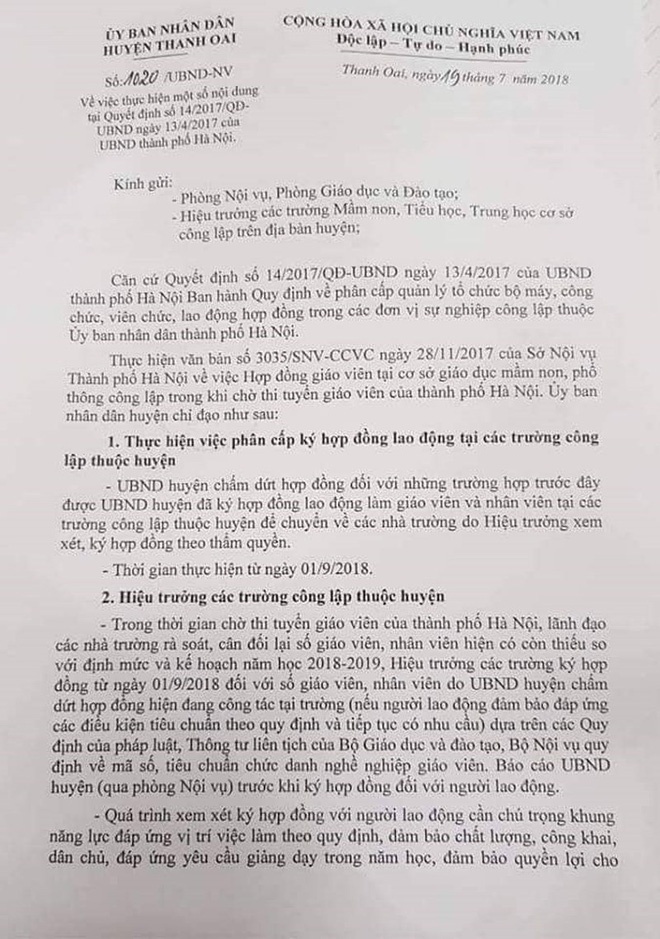 440 giáo viên Hà Nội bị chấm dứt hợp đồng ảnh 1 440 giao vien Ha Noi bi cham dut hop dong anh 1