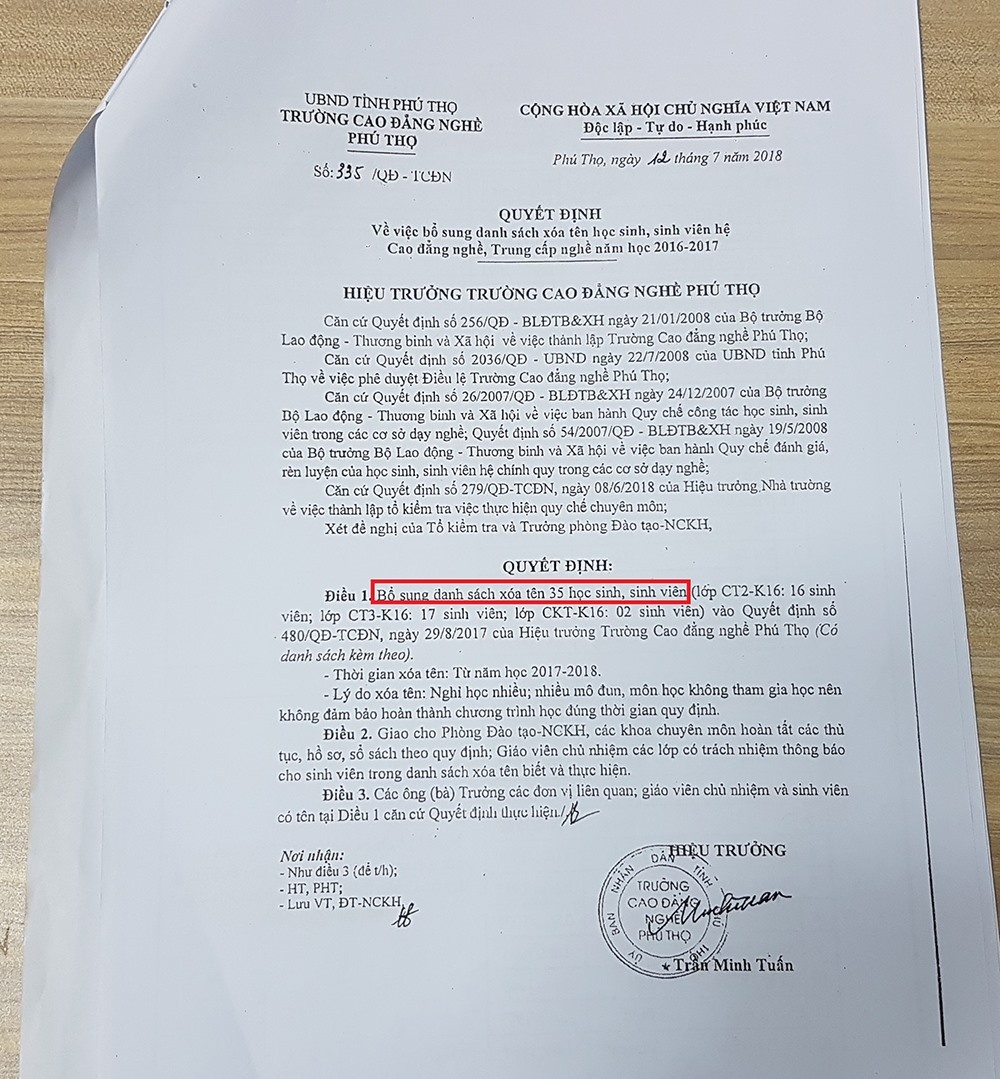 Sinh viên bị đuổi học ảnh 2 Sinh vien bi duoi hoc anh 2