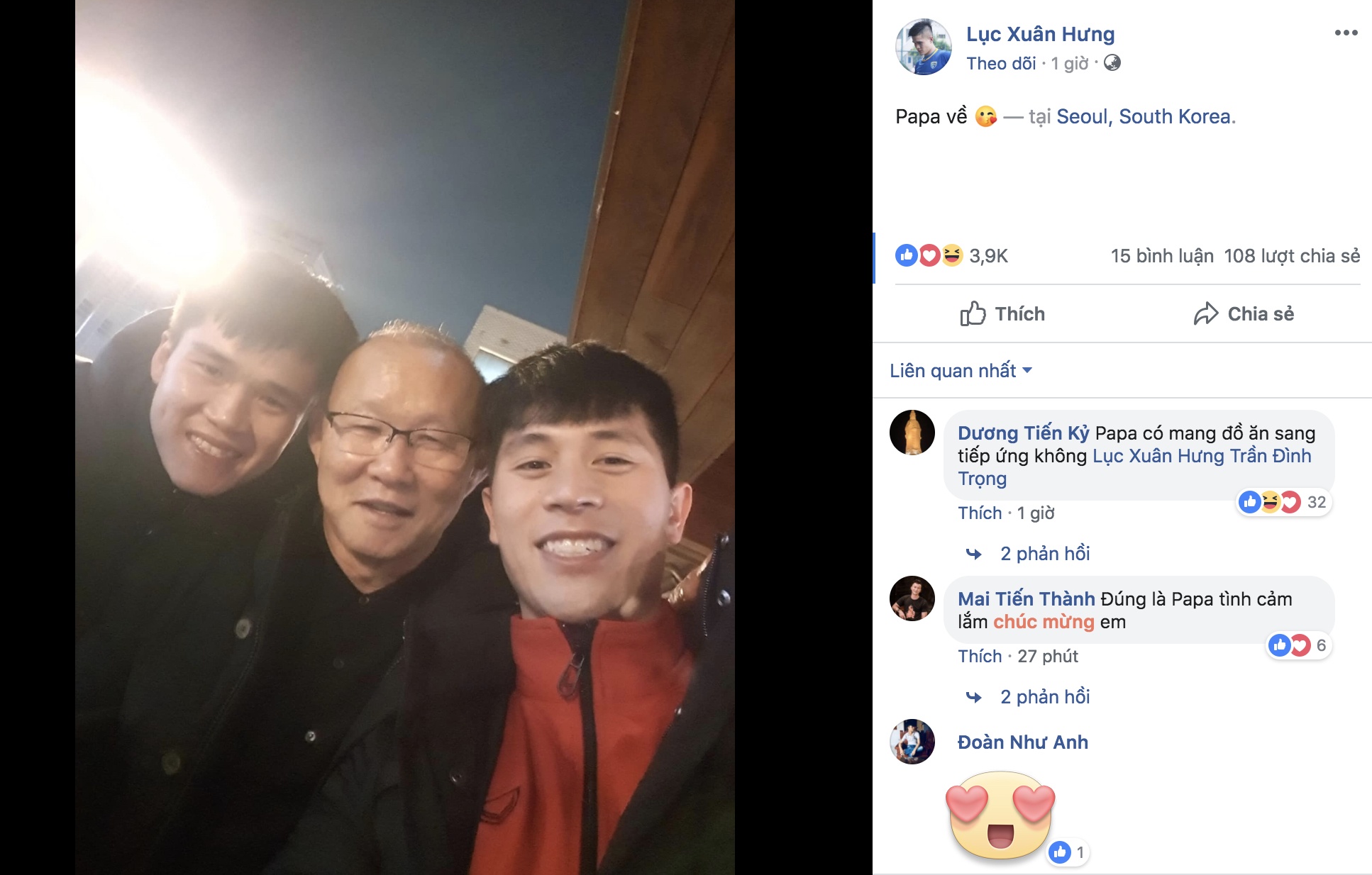 đình trọng xuân hưng gặp hlv park tại hàn quốc ảnh 2 dinh trong xuan hung gap hlv park tai han quoc anh 2