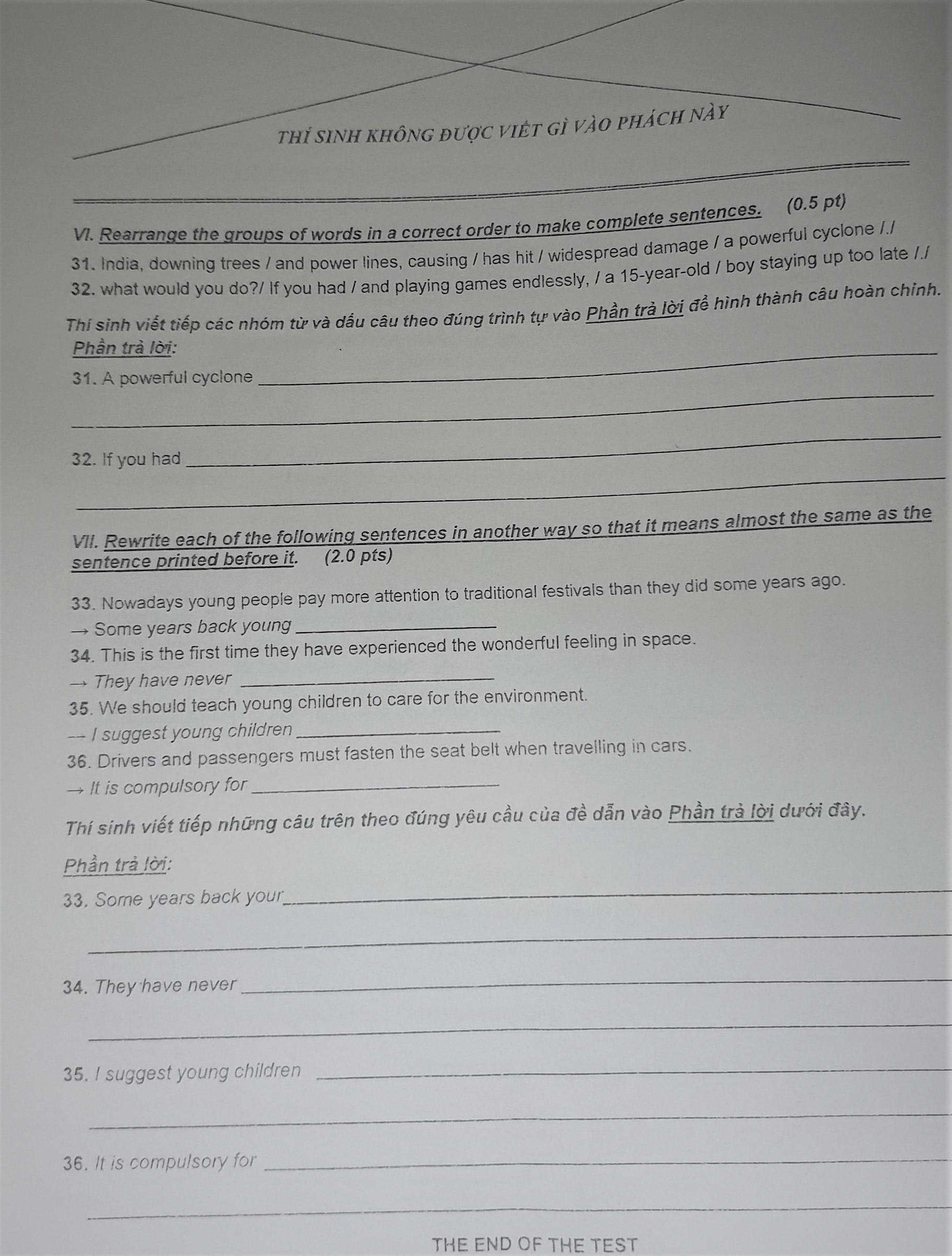 đề thi lớp 10 môn tiếng Anh ảnh 4 de thi lop 10 mon tieng Anh anh 4