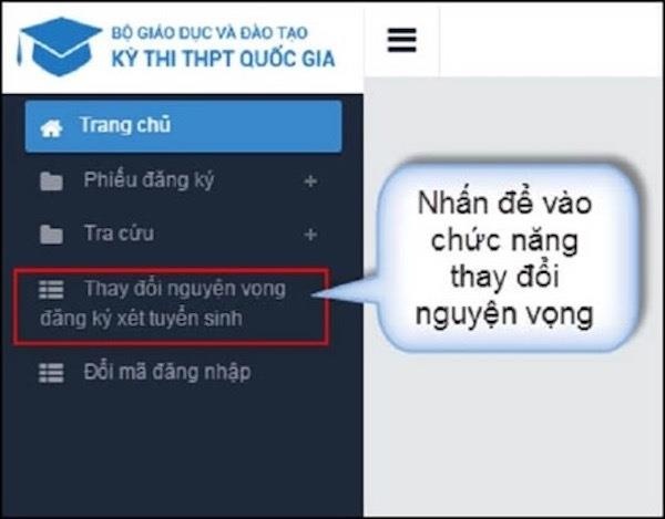 điều chỉnh nguyện vọng 2019 ảnh 2 dieu chinh nguyen vong 2019 anh 2