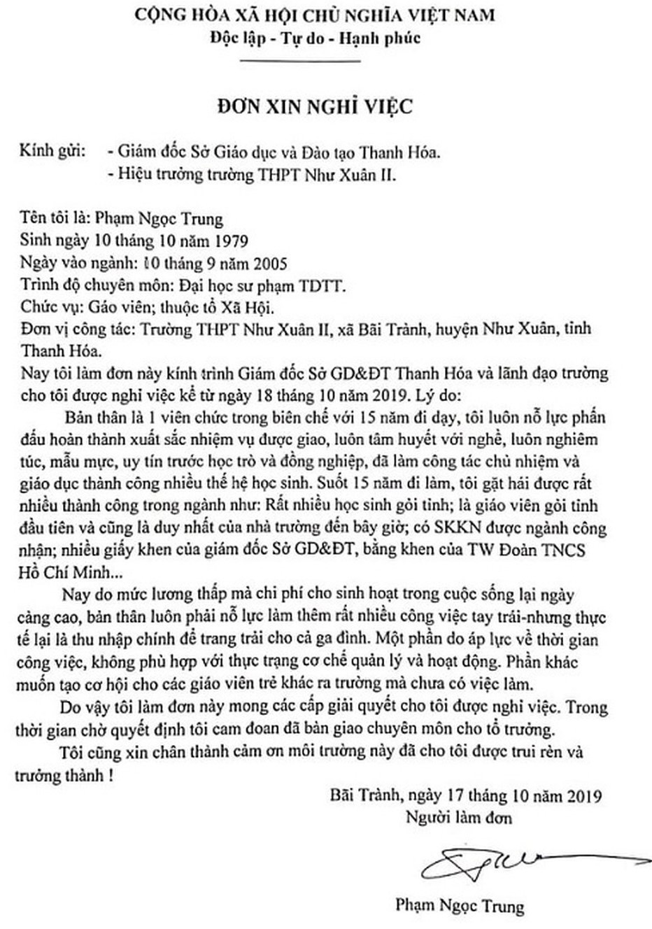 giao vien xin nghi viec vi luong thap anh 1