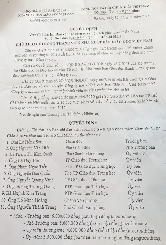 so GD&DT TP.HCM nhan tien thu lao anh 2