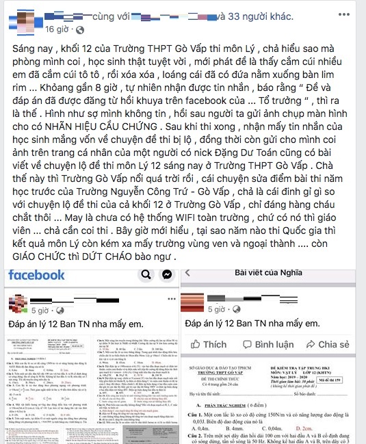 giao vien lam lo de thi anh 1