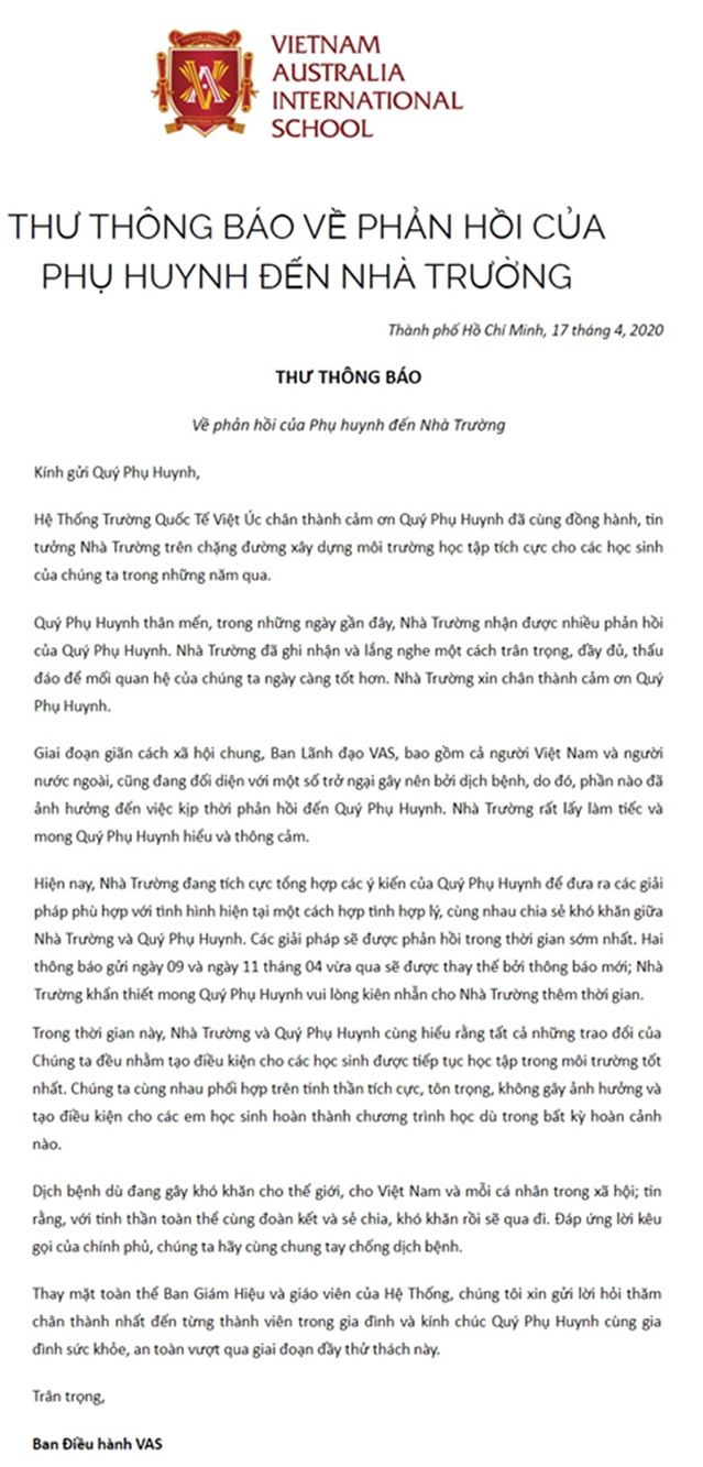học phí online trường Việt Úc ảnh 1 hoc phi online truong Viet Uc anh 1