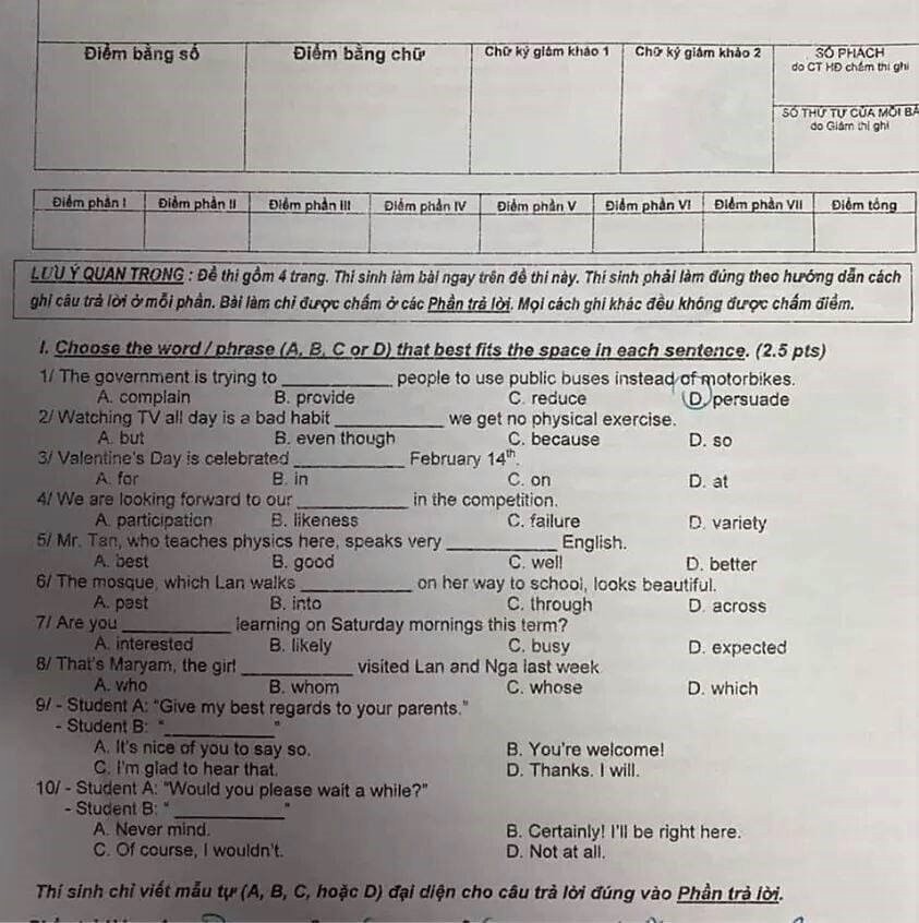 de thi tieng Anh lop 10 anh 1