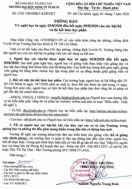 DH Kinh te TP.HCM cho sinh vien nghi anh 1