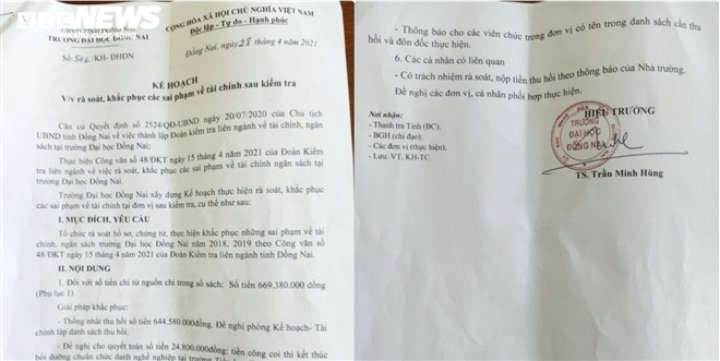 thu hoi hang chuc ty dong cua DH Dong Nai anh 1