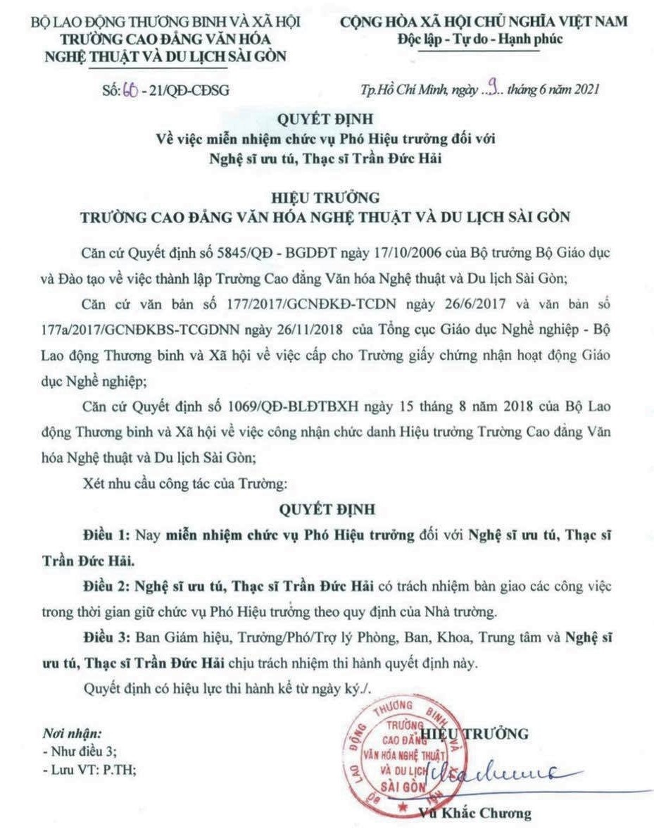 phát ngôn nghệ sĩ Đức Hải  ảnh 1 phat ngon nghe si Duc Hai anh 1