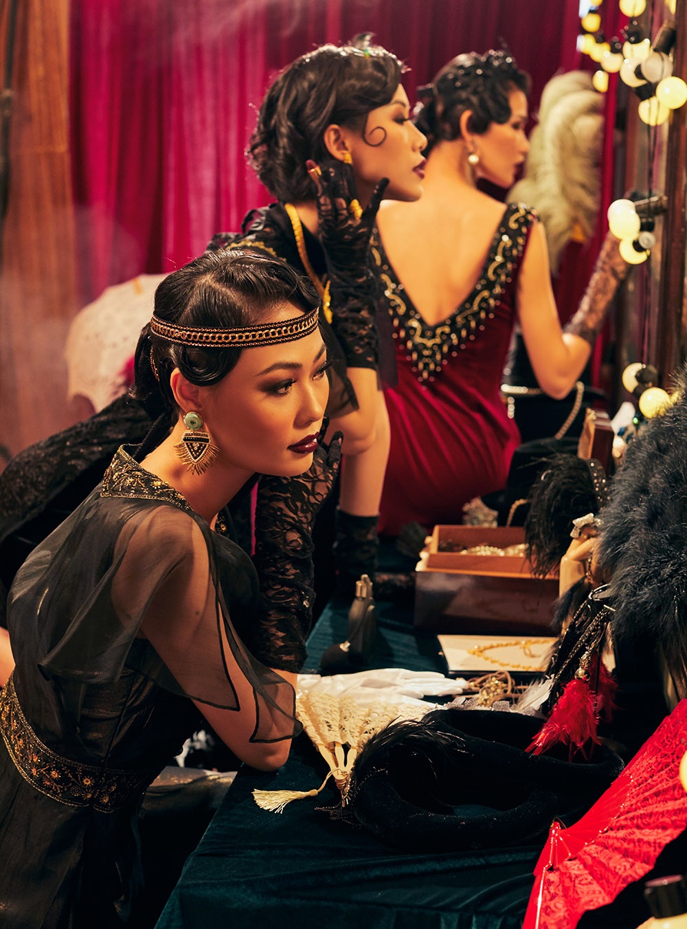 Mai Giang mac ao dai lay cam hung tu Gatsby anh 8