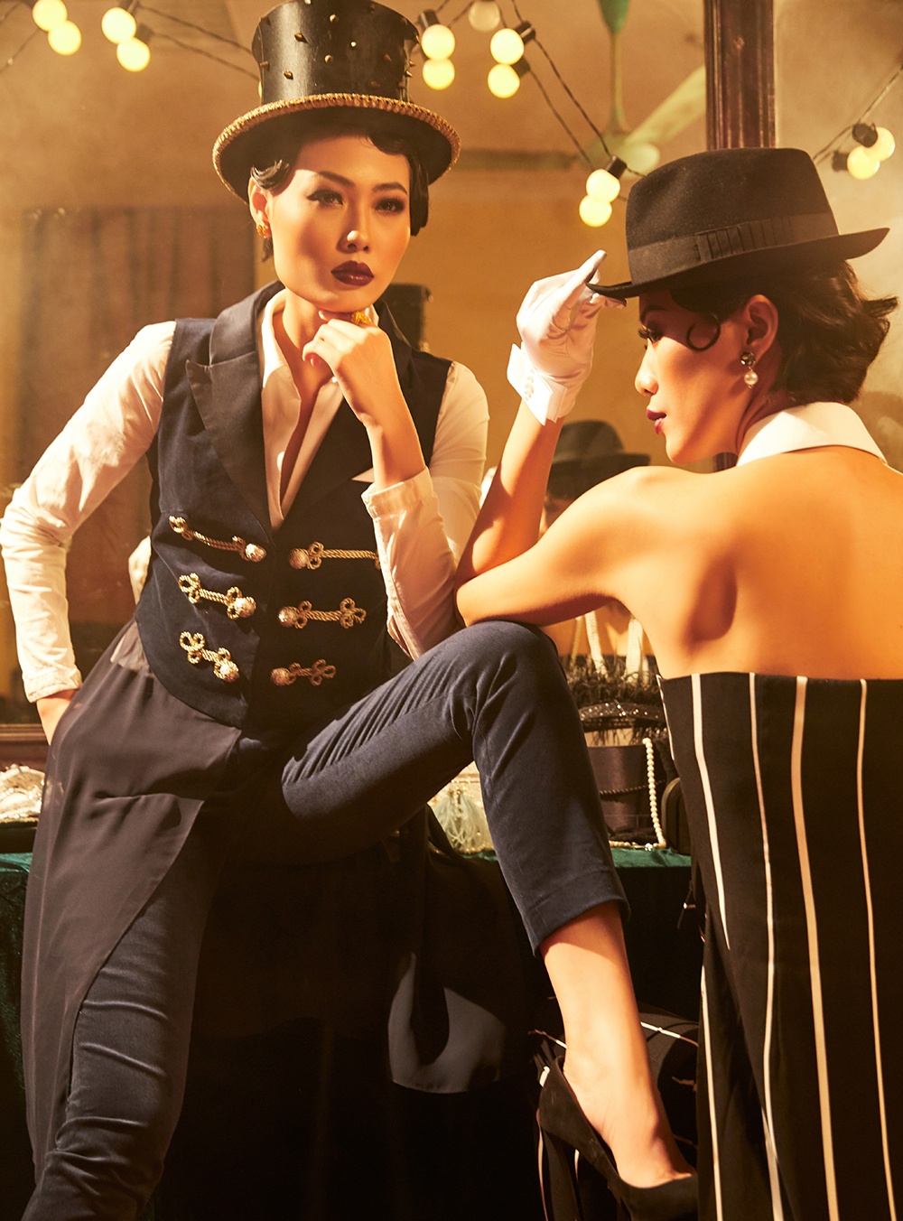 Mai Giang mac ao dai lay cam hung tu Gatsby anh 6