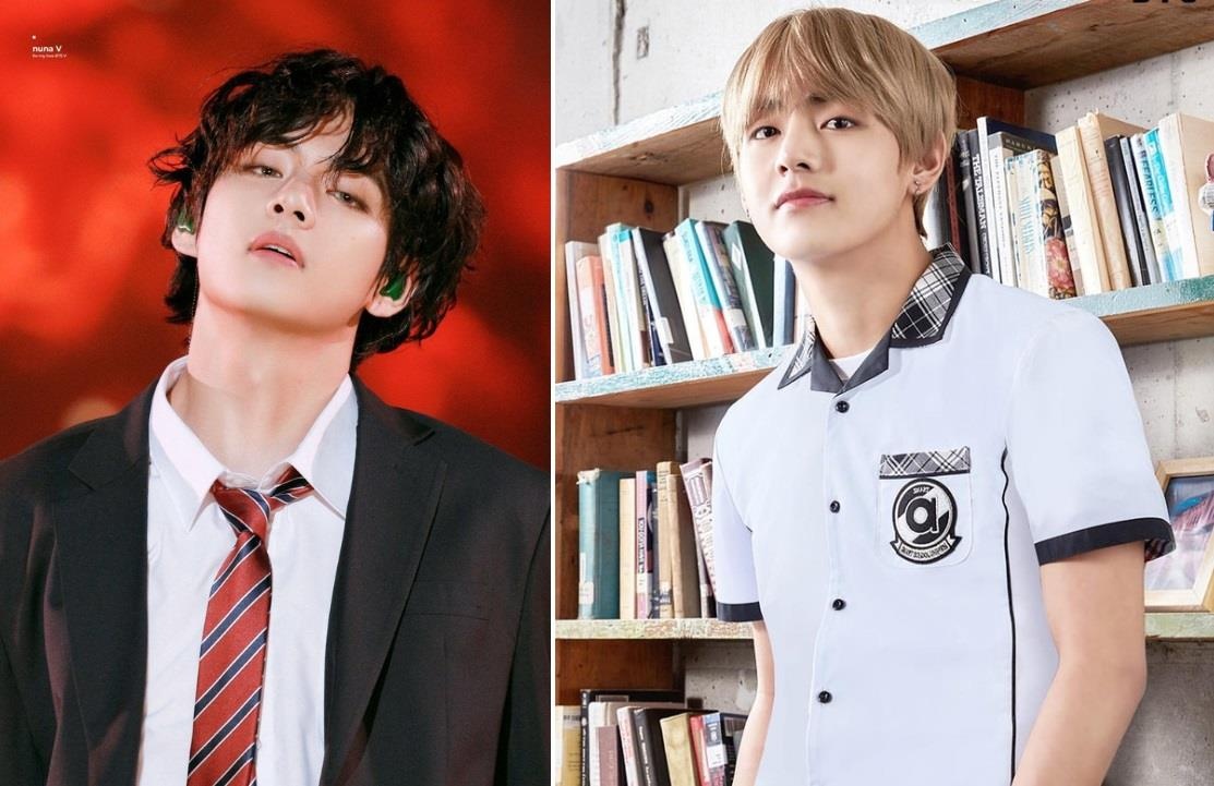 V (BTS) va nhung lan trong nhu nam than khi dien dong phuc hoc sinh hinh anh