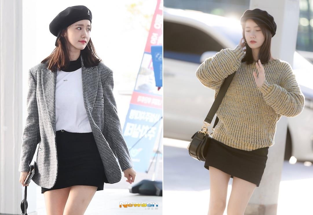 Yoona thich dien vay ngan khoe chan thon dai ra san bay hinh anh