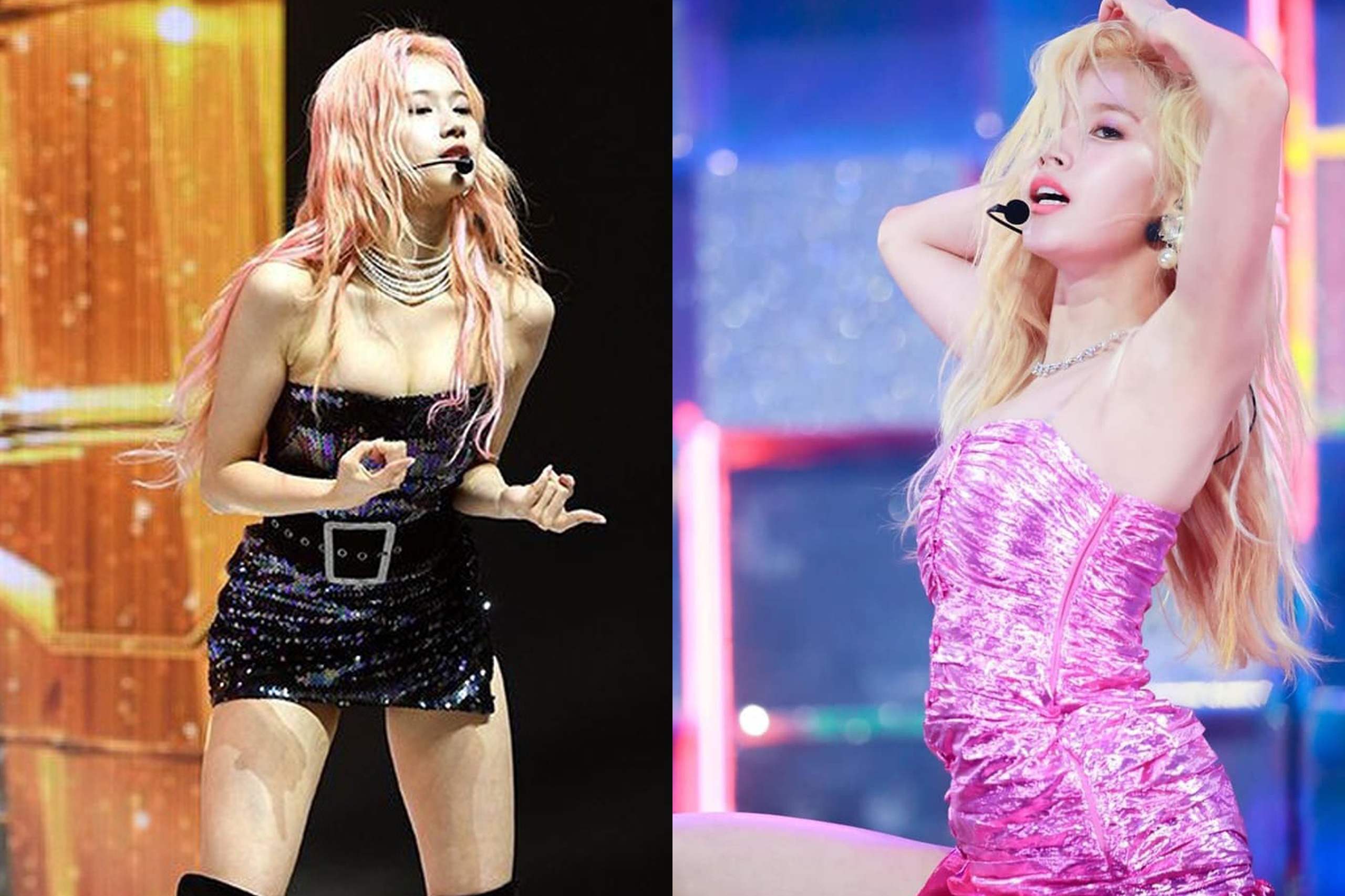My nhan TWICE duoc goi la bieu tuong sexy khi hay mac vay ngan, bo sat hinh anh