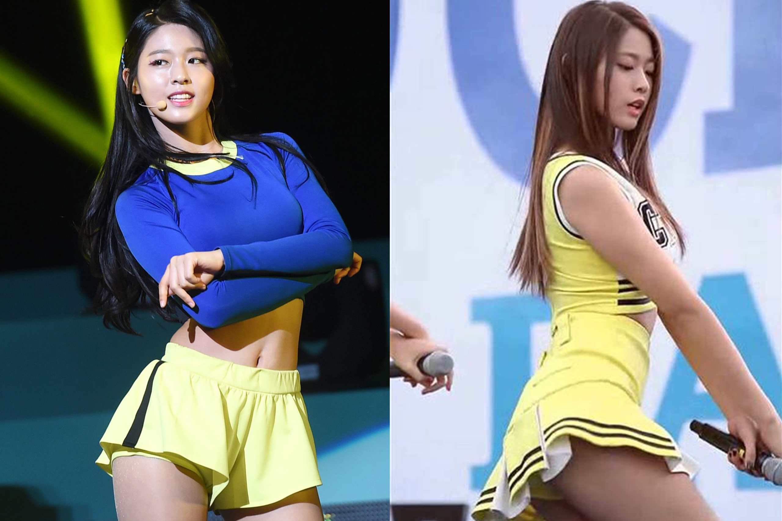 Nhom nu Han Quoc bi nem da vi mac vay qua ngan len san khau hinh anh