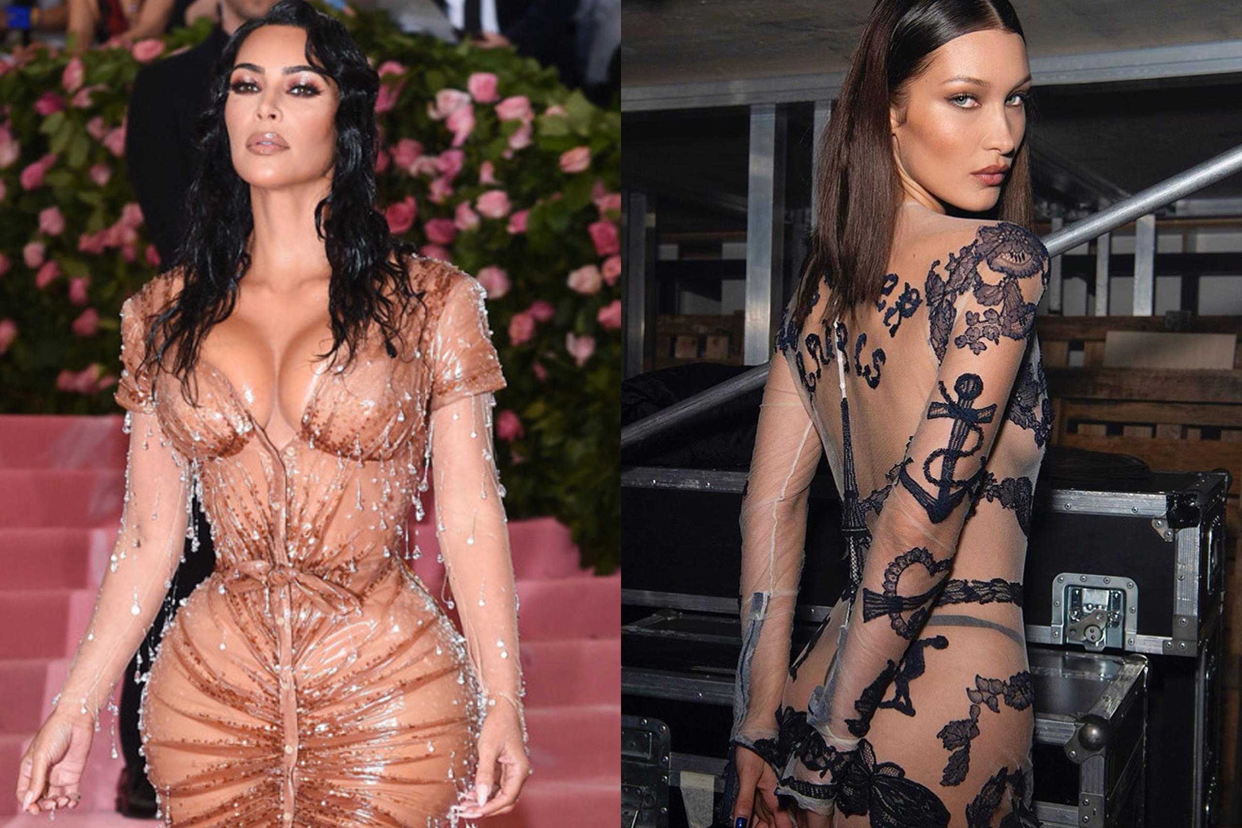 Kim Kardashian va dan sao thich dien vay xuyen thau khoe body goi cam hinh anh