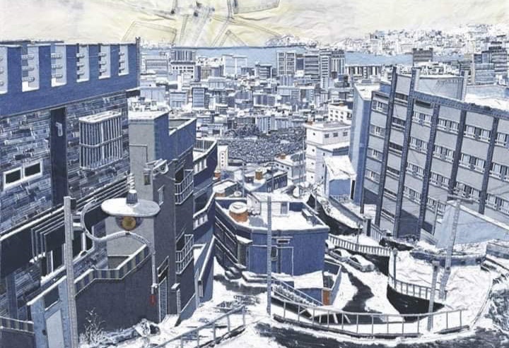 Nghe si Han bien quan jeans cu thanh loat tranh nghe thuat hinh anh