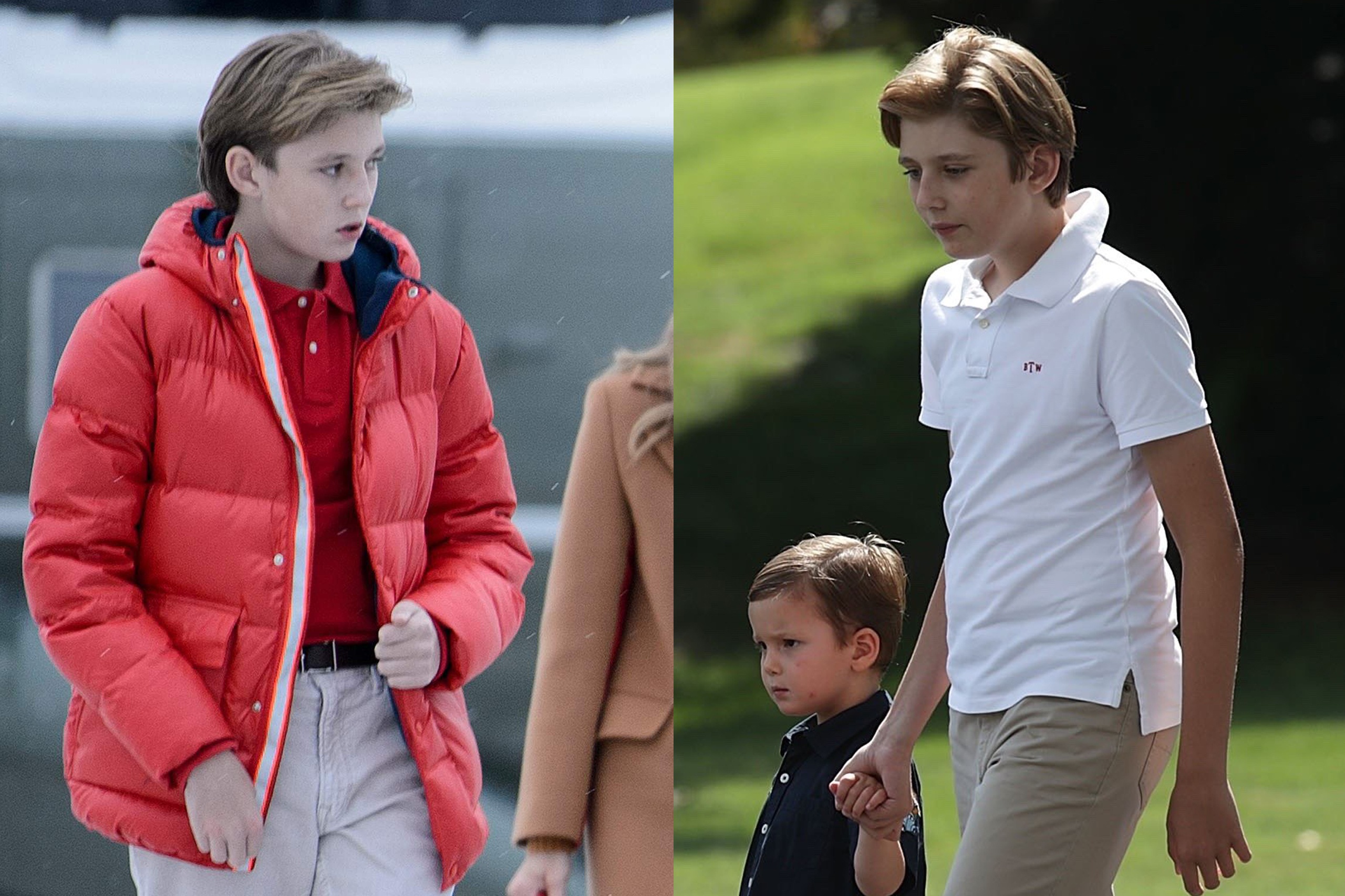 Nho cao hon 1,90 m, Barron Trump mac do don gian van du noi bat hinh anh