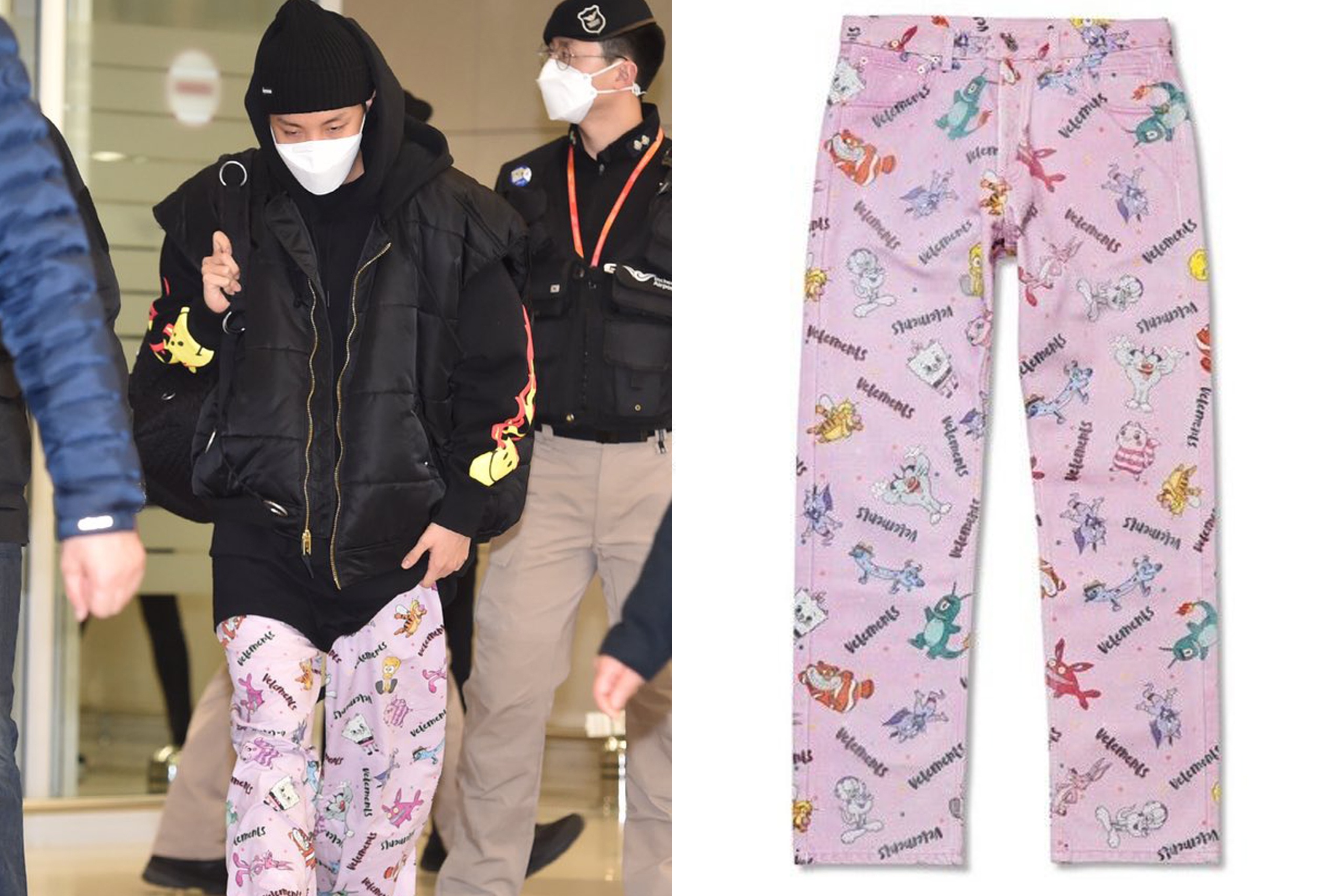 J-Hope dien quan ngu mau hong co gia gan 1.000 USD ra san bay hinh anh
